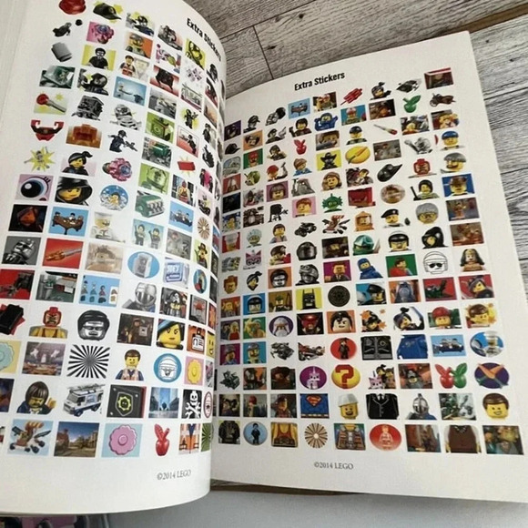 Lot Of 2 Lego Movie Books-Essential Guide-Sticker Book 1/2 Full - Picture 7 of 12